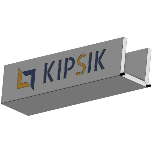 Tugevdatud renn - tugevdusvarrastega U-profiil altvaates Tugevdatud renn - tugevdusvarrastega U-profiil altvaates